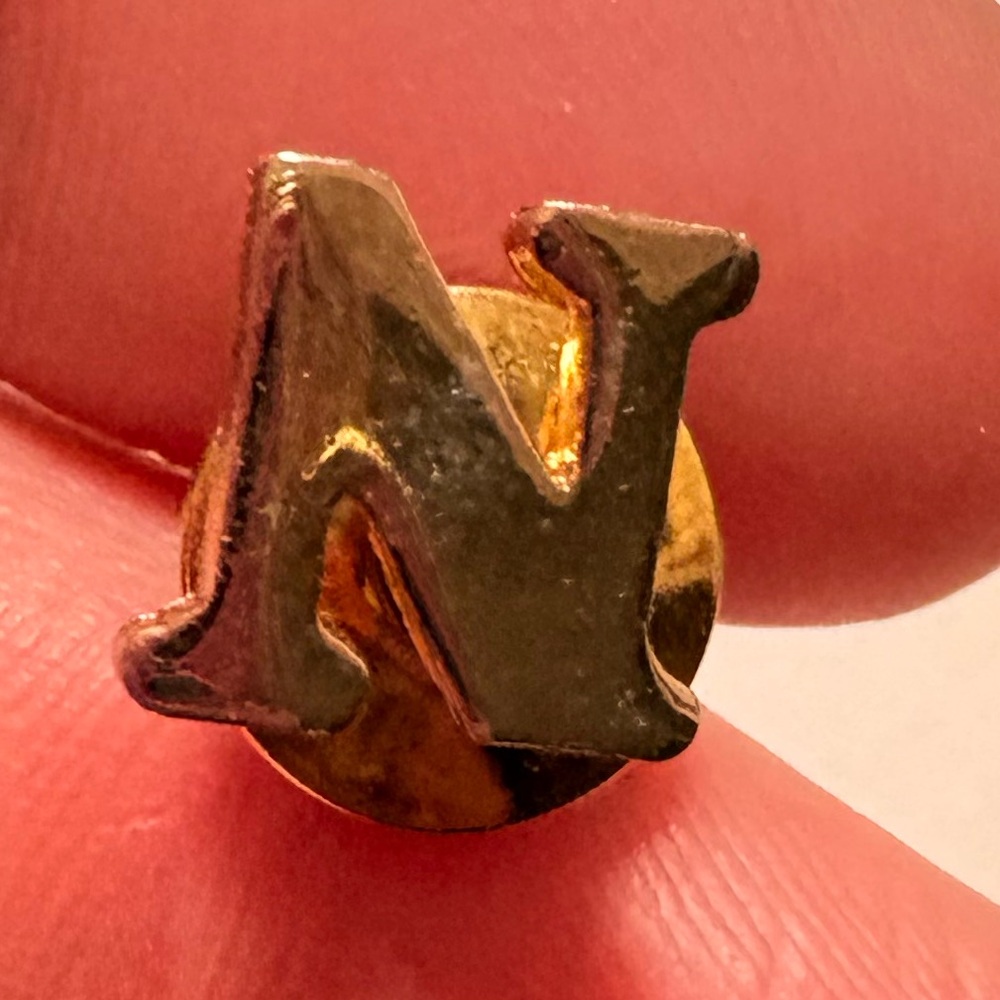 Avon Gold tone 'N' Brooch